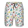 thumbnail image 3 of Logiee Transport1 Print Mens Swim Trunks Quick Dry Board Shorts,Breathable Hawaii Beach Shorts Swimwear Bathing Suits-, 3 of 6
