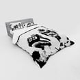 thumbnail image 2 of Ambesonne Black White Bedding Set 4 Pcs, American Soccer Dot, Queen, Black White, 2 of 2
