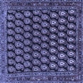 thumbnail image 1 of Ahgly Company Machine Washable Indoor Square Persian Blue Traditional Area Rugs, 4' Square, 1 of 4