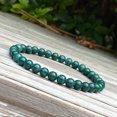 thumbnail image 2 of Natural Malachite Lace Jasper 6mm Round Shape Smooth Cut Beads Stretchable Bracelet for Men & Women., 2 of 2