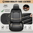 thumbnail image 4 of JIAMAOXIN Universal Car Seat Cover, Breathable and Waterproof Faux Leather Automotive Seat Covers for Cars SUV Sedan (5 Seats,Black&Gray), 4 of 5