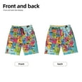 thumbnail image 2 of PAYOHTO Boy Swim Trunks Medium Size 10-12 Teens Boy Beach Board Shorts Cartoon USA Map Quick Dry Bathing Suit Swimwear, 2 of 9