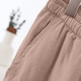 thumbnail image 4 of Fsgntruao Women's Plus Size Solid Color Pants Pocket Elastic Waist Pants, 4 of 5