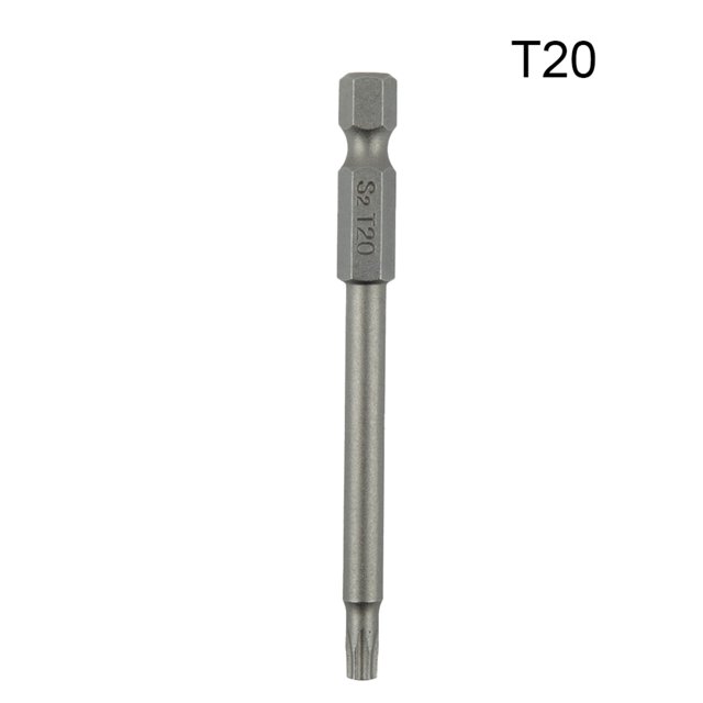 BTOER 1pc 75mm Hollow Torx Screwdriver Bit Hex Shank T7-T40 Magnetic Head Security Tamper Proof Star Screw Drivers Bits Hand Tools