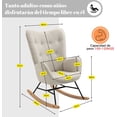 thumbnail image 4 of Sillón Individual Silla Reclinable, Beige FurnitureR Moderno, 4 of 9