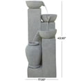thumbnail image 3 of DecMode Light Gray 4 Tier Fountain Indoor Outdoor Decor with LED Light, 3 of 8