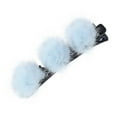 thumbnail image 2 of Fiudx Horquilla de Invierno, Pinza para El Pelo con Pompón, Elegante Pinza para Flequillo, Accesorio Versátil para Coleta, Cambio Rápido de Peinado, Ideal para Fiestas, Bodas y Escuelas, Solución par, 2 of 2