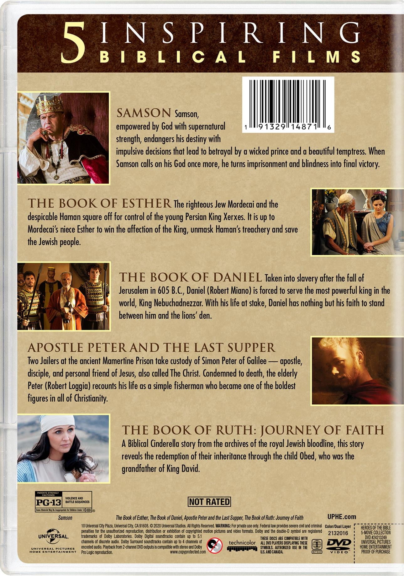Pure Flix Heroes Of The Bible 5-Movie (DVD), Biblical, Pure Flix