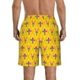 thumbnail image 3 of Kdxio Mardi Gras Crayfish and Fleur de lis Pattern Mens Casual Shorts - Drawstring Summer Beach Sports Shorts for Men, 3 of 9