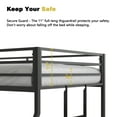 thumbnail image 6 of LIZEVINC Twin over Full Bunk Bed, Sturdy Metal Bunk Bed Frame with Ladder & Guardrails, Low Profile Design for Easy Climbing, Easy Assembly, Space Saving for Shared and Guest Bedrooms, Black, 6 of 13