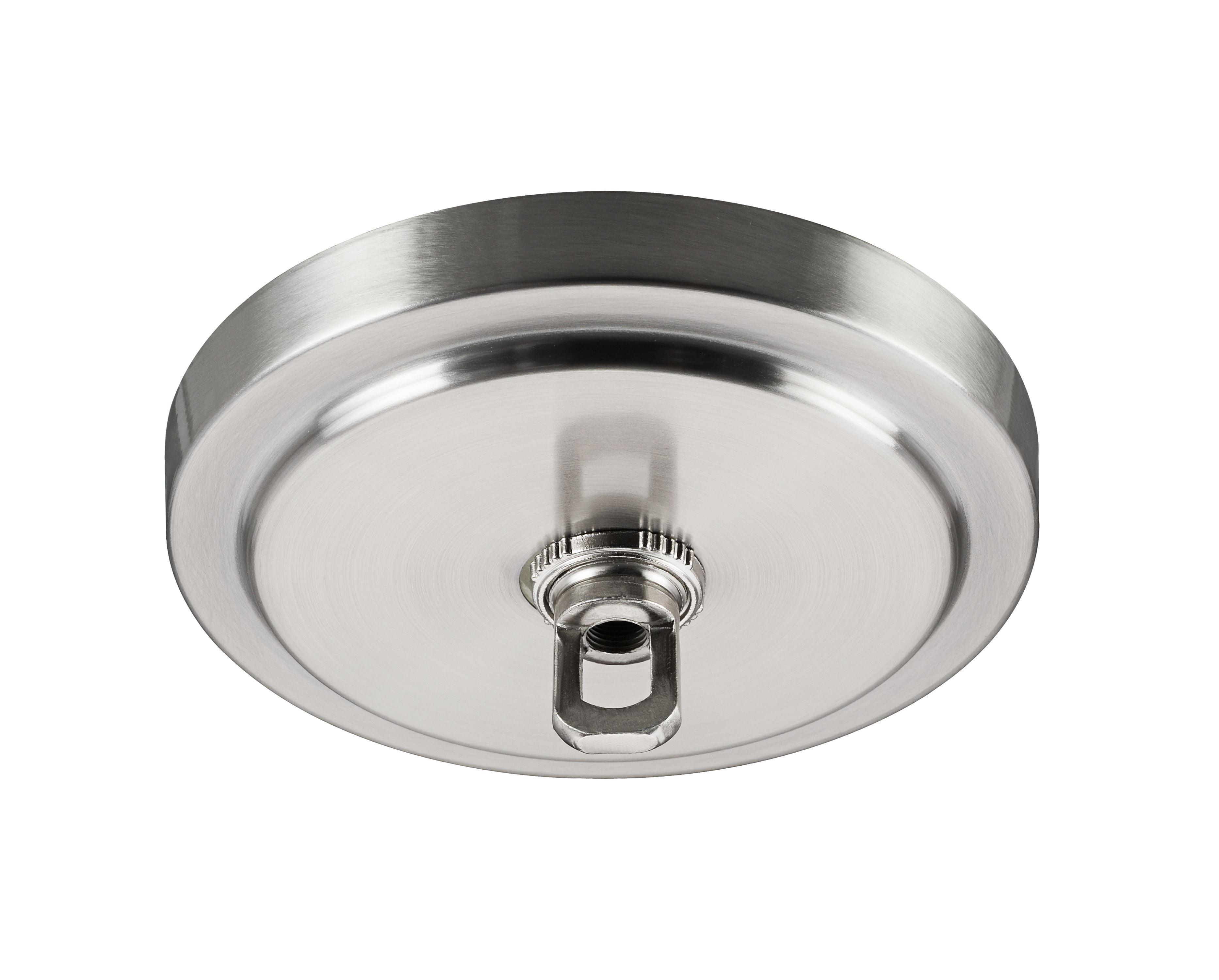 Aspen Creative 21508-31, Brushed Nickel Transitional Chandelier Fixture Canopy Kit, 5-1/2" Diameter with Collar Loop, 1" Center Hole