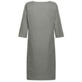 thumbnail image 5 of Clearance under $5 JINMGG Summer Dresses 2025, Dresses for Women 2025 Fashion Women Casual Round Neck Printing Summer 1/2Sleeve Dress Gray L, 5 of 5