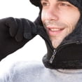 thumbnail image 3 of Cheers.US 1 Set Cold Weather Balaclava Ski Mask Windproof Fleece Thermal Face Mask Motorcycle Neck Warmer Hood Winter Gear Hat Gloves Wear Resistant Comfortable to Wear Zipper Closure Men Beanie, 3 of 5