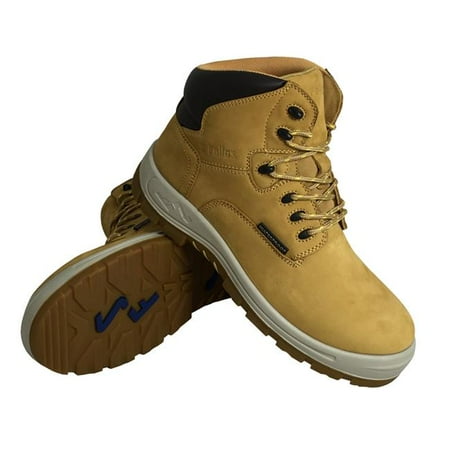 

S Fellas by Genuine Grip Men s Poseidon Soft Toe Waterproof 6 in. Hiker Work Boot Wheat - Size 8.5