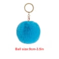 thumbnail image 2 of Fuzzy Ball Keychain Supple Comfortable Lovely Key Rings Adorable Practical Key Chains Women for Children Adults Elderly Students Sky Blue 9cm, 2 of 7