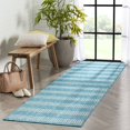 thumbnail image 3 of Well Woven Medusa Stria Modern Stripes Blue 2'7" x 9'10" Runner Indoor Outdoor Rug, 3 of 7