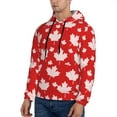 thumbnail image 3 of Bingfone Maple Leaves Men'S Drawstring Hoodie Long Sleeve Pocket Sweatshirts-Small, 3 of 9