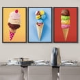 thumbnail image 3 of wall26 Framed Canvas Print Wall Art Set Stacked Ice Cream Cones &amp; Macarons Food Dessert Photography Realism Contemporary Scenic Colorful Multicolor for Living Room, Bedroom, Office - 16"x24&, 3 of 5