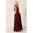 thumbnail image 2 of Women's May Queen Mother Of Bride Pleated Formal Dress & Plus Size Gown MQ1836 Burgundy 22, 2 of 5