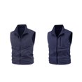 thumbnail image 5 of Zysthvn Fall Vests for Men Casual Full Zip Fleece Mens Jackets Solid Sleeveless Stand Collar with Pockets Outerwear, 5 of 7