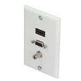 thumbnail image 4 of Composite Video Panel, Audio Video Wall Socket Wear Resistant Durable with VGA Connector Flat Head Screws for Digital Router for Electrician, 4 of 7