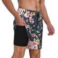 thumbnail image 2 of Balery Vintage Floral Bañador para hombre, shorts de playa de secado rápido con entrepierna y forro de compresión-3X-Large, 2 of 6