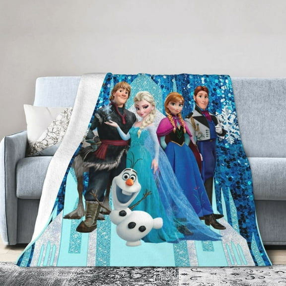Frozen Elsa Throw Blanket,Cute Cartoon Flannel Blanket for Kids Couch Bed 30" x 40"