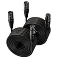 thumbnail image 1 of Cable XLR NUOSIYA de 15 m, 2 paquetes de cables de micrófono macho a hembra, 1 of 6