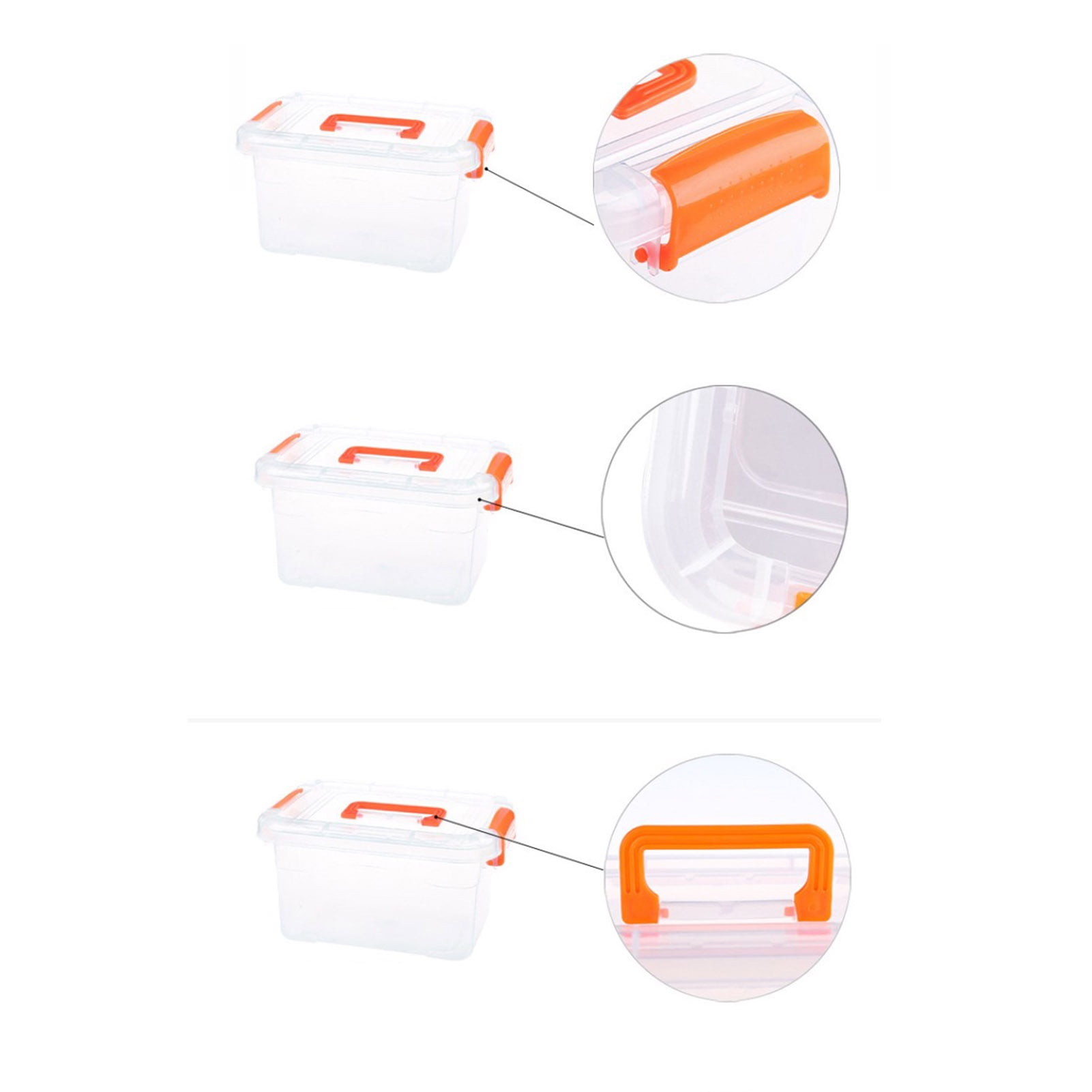 Boîte de rangeent transparente à 24 copartients avec copartient, boîte de rangeent en