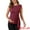 Red, variant on DARING DIVA Women's Tie Front Belted Cap Sleeve Maternity Blouse S Purple