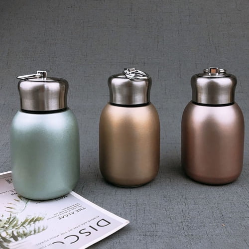  Mini Vacuum Insulated Tumbler Small Stainless Steel Thermal  Bottle Water Flask Thermos For Hot and Cold Drinks Travel Coffee Mug 10.2  oz/300ml Silver: Home & Kitchen