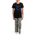 thumbnail image 4 of CafePress - Phantom Of The Opera ~Phantom (With Blue Swirl) Pa - Women's Short Sleeve Print T-Shirt and Pants Dark Cotton Pajama Set, 4 of 7
