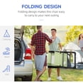 thumbnail image 5 of Folding Camping Chairs Set of 2,Outdoor Deck Chair with Adjustable Sling Back,Patio Chair with Removable Headrest for Garden,Backyard,Lawn, 5 of 8