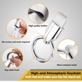 thumbnail image 3 of for Audi Key Fob Cover with Luxury Metal Leather Keychain, Upgraded Soft Key Case for A3-A8 Q5 Q8 R8 RS4-RS7 S4-S8 SQ5 Key Fob Shel, 3 of 7