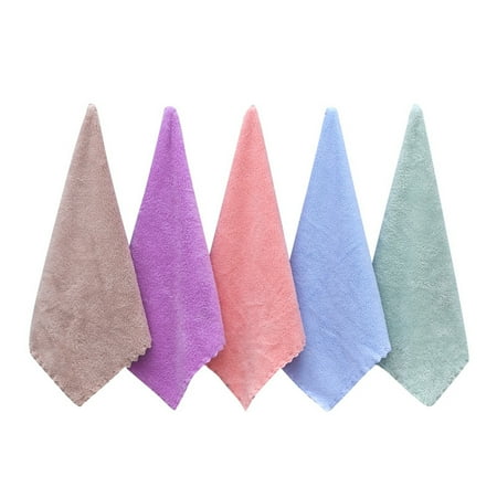 

Set of 20 Soft Hand Towels Dish Cloths Hanging Square Coral Velvet Towel