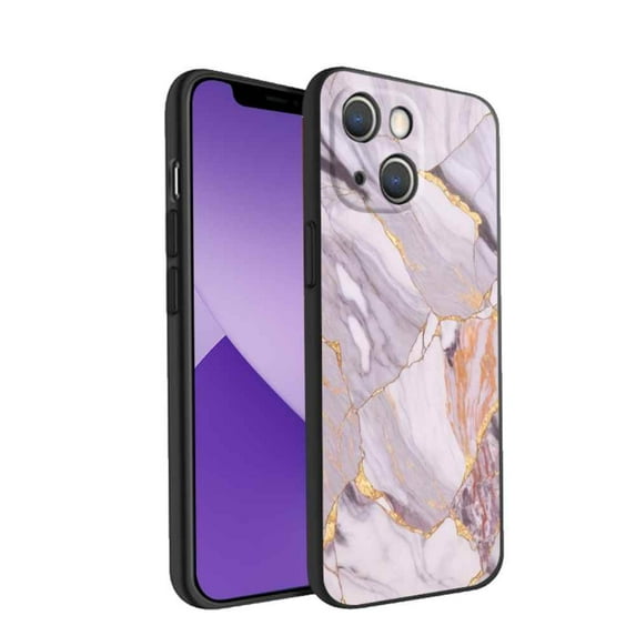 Compatible with iPhone 14 Phone Case, Marble-Custom35 Case Men Women, Flexible Silicone Shockproof Case for iPhone 14