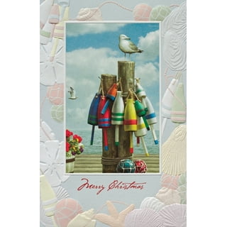 Pumpernickel Press Embossed Christmas Greeting Cards Boxed Set – Beach  House Welcome, 10 Count 
