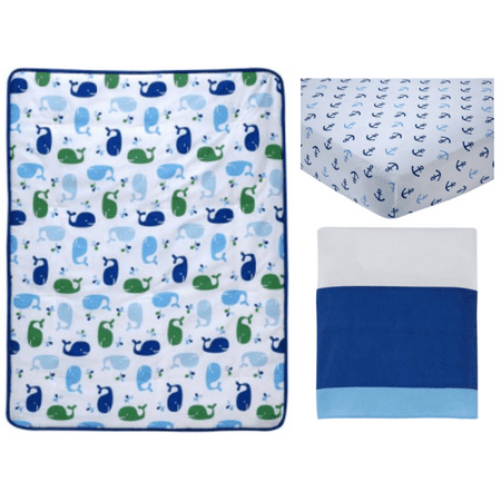 Little Bedding by NoJo Splish Splash 3 Piece Crib Bedding Set
