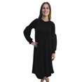 thumbnail image 5 of Women's Textured Velvet Midi Length Swing Dress, 5 of 5