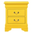 thumbnail image 2 of Dtwnek Nightstand with 2 Drawers for Living Room, Bedroom, Yellow, 2 of 4