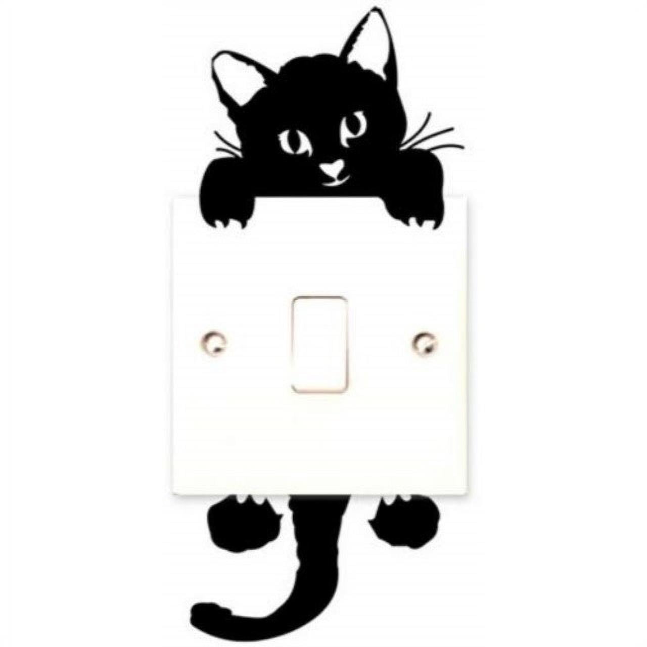Decalgeek Cat Wall Stickers Light Switch Decor Decals Art Mural Baby Nursery Room