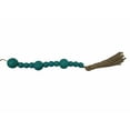 thumbnail image 4 of Holiday Time guirlande de perles turquoise 9 pi avec pompons pour cheminée ou décor des Fêtes, 4 of 5