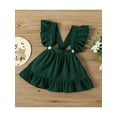 thumbnail image 6 of Bagilaanoe Newborn Baby Girls Outfits Leaves Floral Print Long Sleeve Romper Tops + Ruffles Strap Skirt + Headband 3M 6M 12M 18M Set 3PCS, 6 of 9