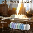 thumbnail image 5 of KANASTAL Polarized Sunglasses for Women Big Round Ultra Lightweight Black Sun Glasses with UV400 Protection for Driving Shopping Summer Beach Holidays Outdoors, 5 of 6