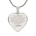 thumbnail image 2 of Engraved Heart Necklace - Snowflakes Fall Gently Girlfriend, 2 of 10