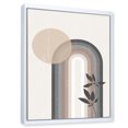 thumbnail image 2 of Designart Abstract Rainbow Sun and Moon In Earth Tones III FLOAT FRAME WALL ART, 2 of 4