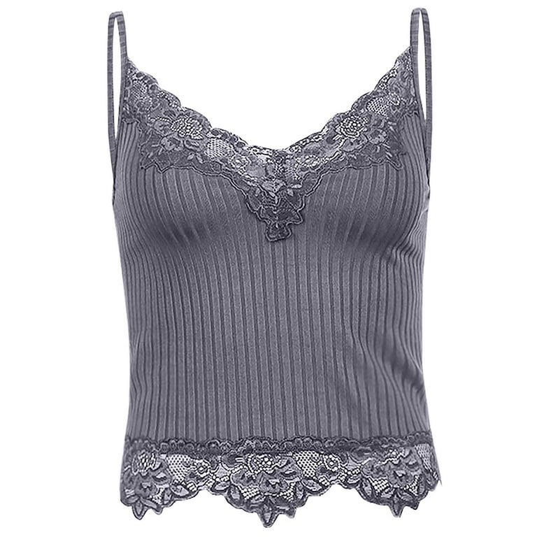 Women's Lace Camisole Spaghetti Strap Sleeveless V Neck Slim