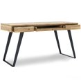 thumbnail image 3 of Pemberly Row Modern Solid Acacia Wood Writing Desk in Golden Wheat, 3 of 7