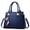 Blue, variant on Women's Large Capacity Embroidery Thread Top-Handle Handbags Purse Satchel Leather Totes Crossbody Shoulder Bag