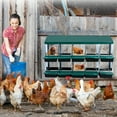 thumbnail image 2 of Caja nido metálica para gallinas – 6 compartimentos, color verde, 1 unidad, sin patas de soporte, con tapa enrollable, montaje en pared, fácil limpieza y recolección de huevos – Ideal para gallineros, 2 of 8